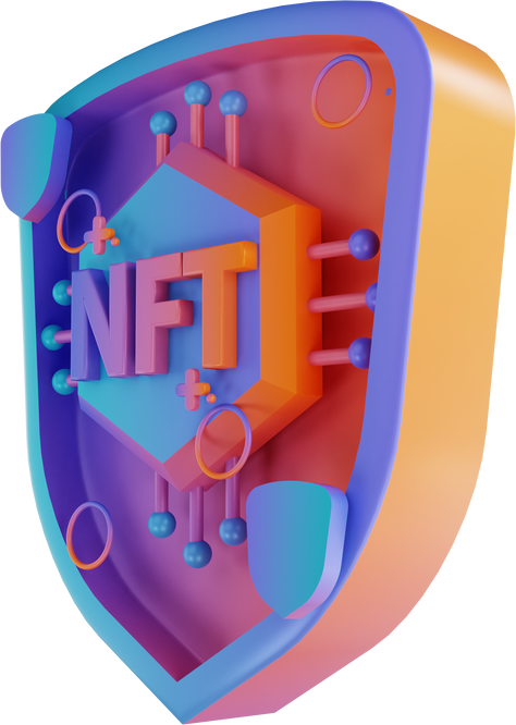 3D illustration NFT security